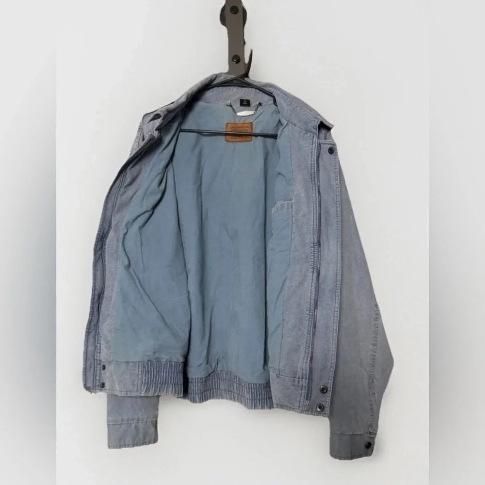 Vintage Levi’s Blue Utility Jacket Workwear Cotton Zip Snap Y2K - Picture 2 of 6